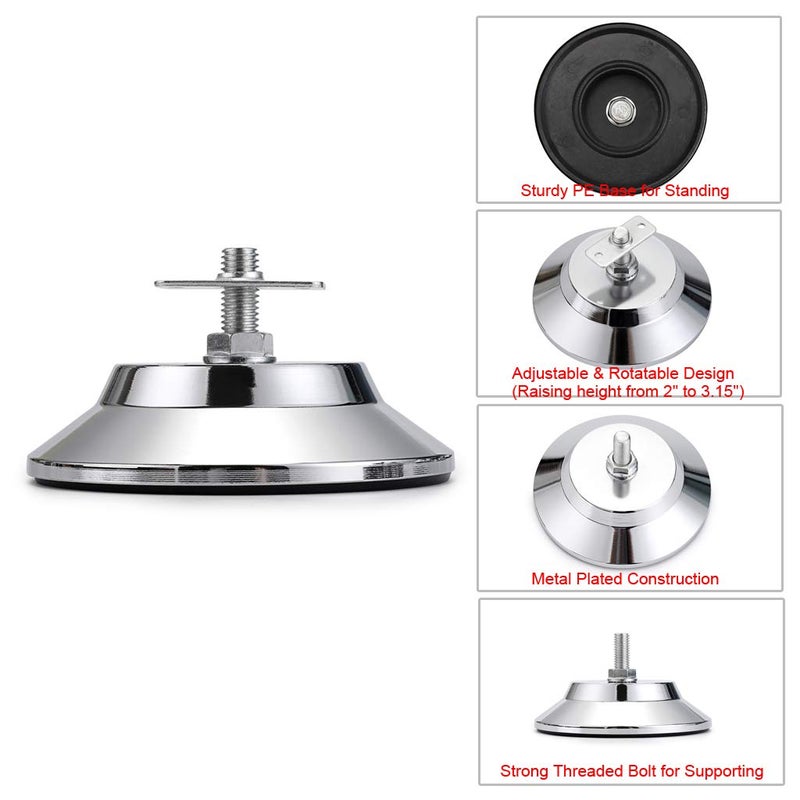 OwnMy 4 PCS Billiard/Pool Table Leg Levelers  Leveling Risers for Football/Soccer Table  Ping Pong Table  Air Hockey Table  5 Inch Metal Game Table Leg Levelers Heavy Duty Leveling Feets - Image 3